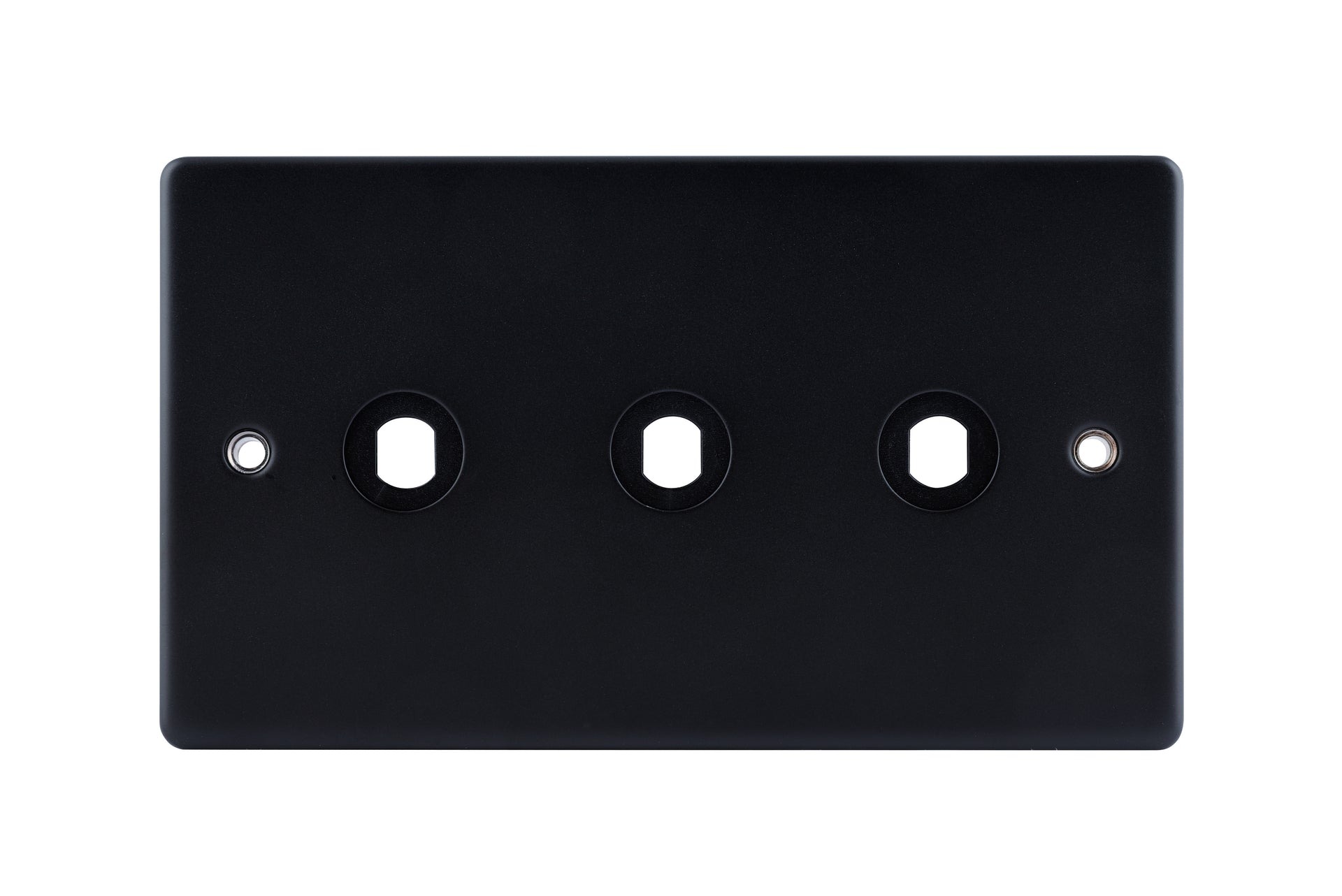D-DP3-MB 3 Gang Dimmer Plate (No Module) Matt Black